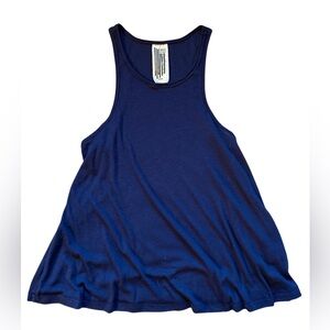 Free People Navy Blue Flowy Swing Tank Top Women's size Medium